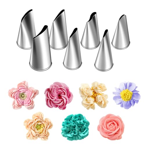 Suuker Fondant Rose Piping Tips Set 7 Pieces