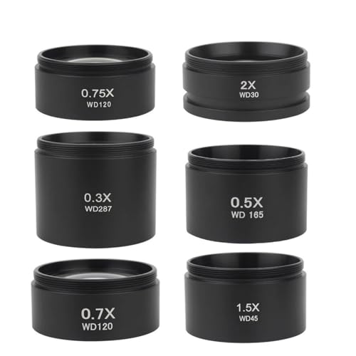 Lente Barlow WD165 0.5X para microscopio estereoscópico con rosca de 48mm 3