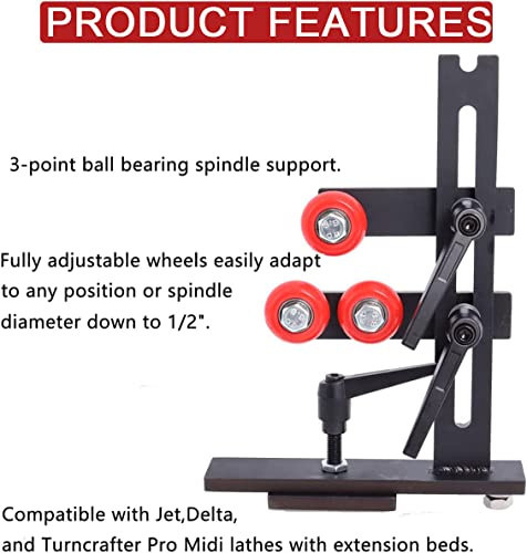 Wood Lathe Steady Rest,3 Wheels Wood Lathe Tools And Accessories Lathe Tool Rest Wood Cast Iron Steady Rest, Lsr3 Woodturning Steady Rest #TOP2
