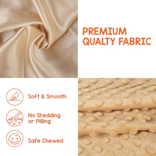 Image of Baby Dog Security Blanket, Soft Puppy Lovey Toy Blanket for Boys and Girls, Snuggle Toy Lovie Newborn Gift, Unisex Stuffed Animals Brown 16 Inch