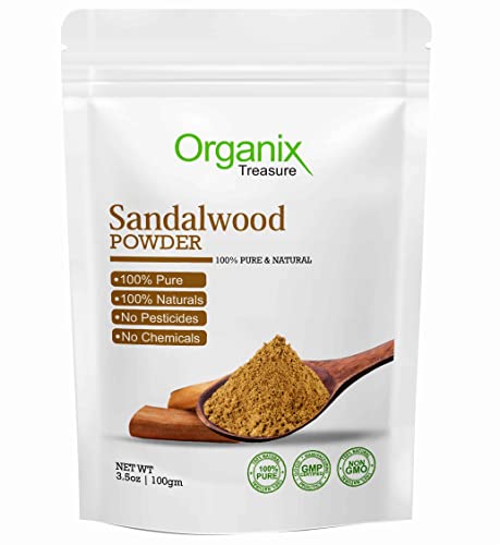 Organix Treasure Pure & Natural Sandalwood Powder for Face Masks, Facials and Skin Care, (300gm)