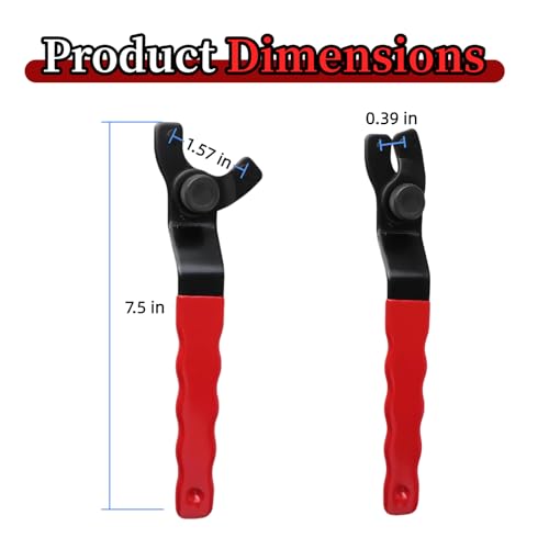 Image of 3 Pack Adjustable Pin Spanner Wrench for Angle Grinder Locknuts | Red adjustable pin spanner fits grinder locknuts, backing pads and round nuts for quick removal and replacement