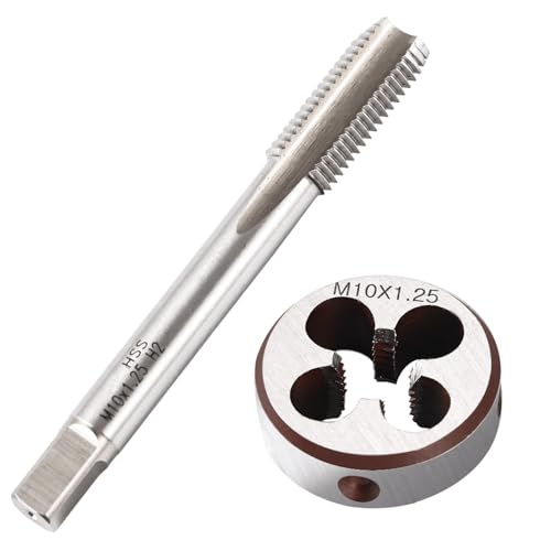 Image of M10 x 1.25 Metric Thread Tap and Die Set, M10 x 1.25mm High-speed Steel Machine Tap Die Set Right Hand