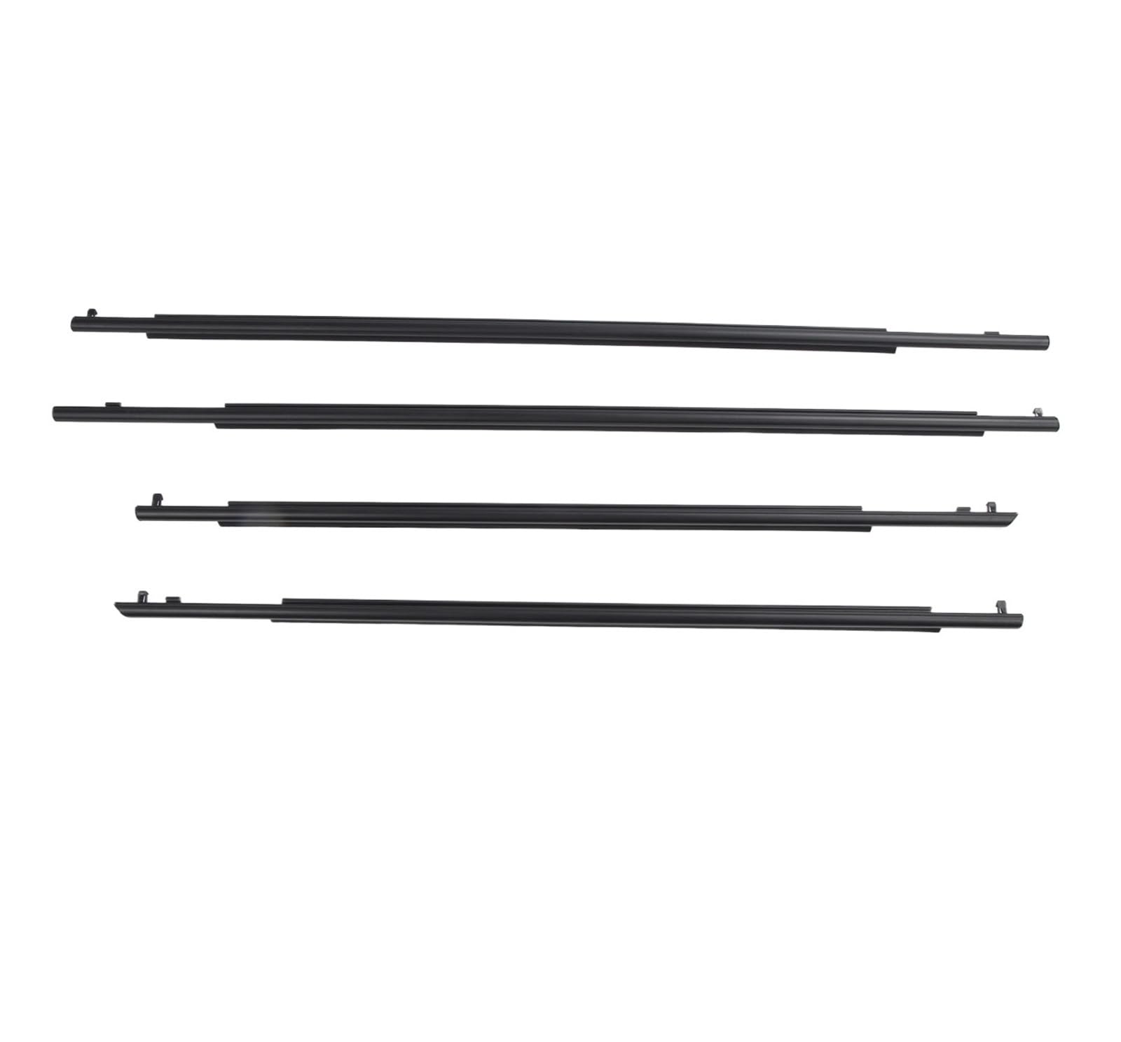 4 Pcs Car Door Belt Moulding Weatherstrips Outside Window Seal Belt 75710-47021 for 2010 to 2015 75730-47021