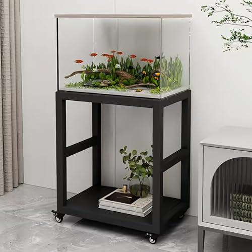 Vitrine mobile en fer forgé pour salon moderne et plantes