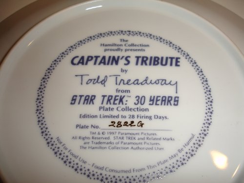 Hamilton Collection 1997 Star Trek 30 Years "Captain's Tribute" Plate by Todd Treadway