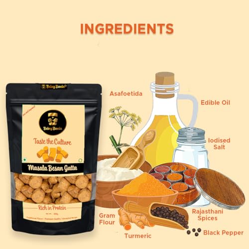 Image of Being Bania Besan Gatta - Gatte , 500g | Marwari Gatta Sabzi | Rajasthani food | Home made | Ready to cook