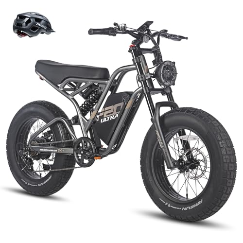 Fafrees F20 Ultra Bicicleta Eléctrica, Fatbike De 20 X 5,0 , E-Bike Con Batería De 48v 25 Ah, Suspensión Total, Bici Eléctrica Para Hombres, Alcance 80-120 Km Gri Fafrees F20 Ultra Bicicleta Eléctrica, Fatbike De 20 X 5,0 , E-Bike Con Batería De 48v 25 Ah, Suspensión Total, Bici Eléctrica Para Hombres, Alcance 80-120 Km Gri