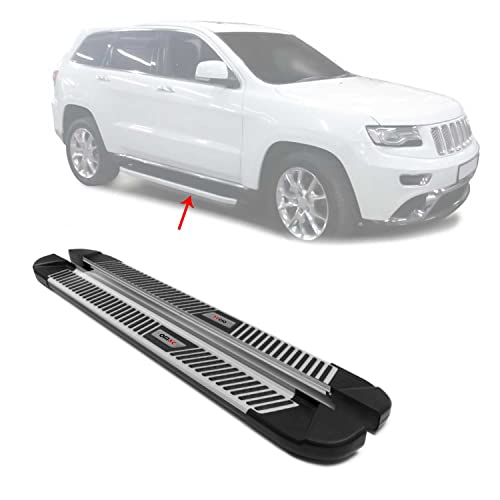 OMAC Aluminum Running Boards Nerf Bars 2 Pcs. | Fits Jeep Grand Cherokee 2011-2021 Side Step Bar Rail Replacement Part | Car Exterior Accessories OMAC Aluminum Running Boards Nerf Bars 2 Pcs. | Fits Jeep Grand Cherokee 2011-2021 Side Step Bar Rail Replacement Part | Car Exterior Accessories