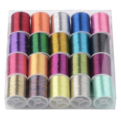 Hilo metálico multicolor 20 rollos 1100M 0.1MM para bordado miniatura 1