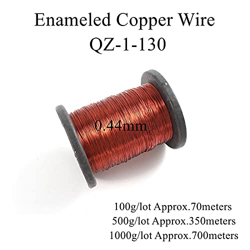 0.38mm 0.41mm 0.44mm 0.47mm 0.49mm QZ-2/130 Enameled Copper Wire Magnetic Enamel Coil Wires Winding Magnet Cable Polyurethane (Color : 0.44mm, Size : 100g)