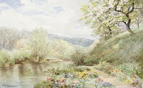 Affiche toile Fidelia Bridges Garden à Canaan Connecticut William Trost Richards