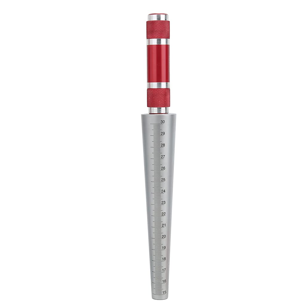 Calibrador cónico de agujeros, calibrador de apertura cónica de acero inoxidable, herramienta de medición de alta precisión para diámetros interiores y barrenas con 4 tamaños de ra (15-30 mm)