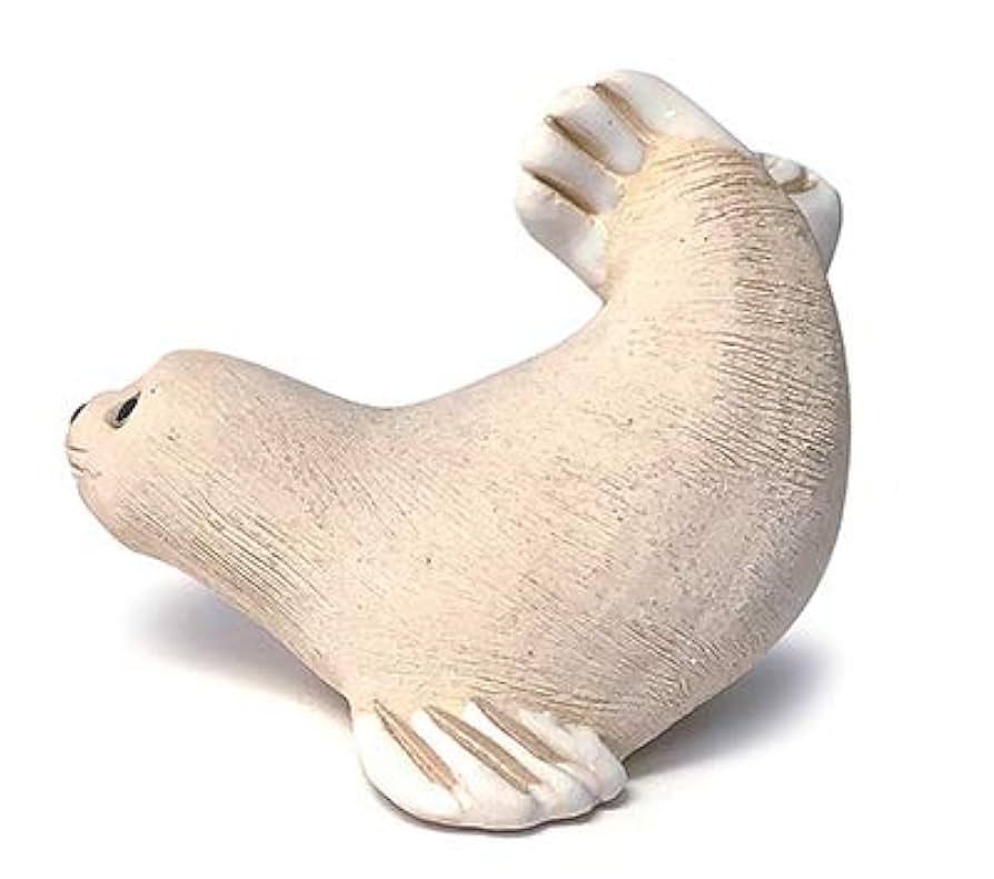 Amazon.co.jp: リンコナダ オットセイ白 25A 陶器 動物 置物