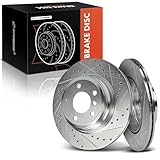 A-Premium 2-PC Set 12.99 inch (330mm) Rear Drilled and Slotted Disc Brake Rotors Compatible with BMW 330i/335i/340i xDrive, 430i, 328i, 330i, 335i, 340i, 330i/335i/340i GT xDrive
