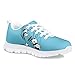 GIFTPUZZ Kids Youth Athletic Fashion Sneaker Running Shoe Panda Blue Boys Girls Comfort Lightweight Lace Up Walking Sneakers Air-mesh Breathable Athletic Sports Shoes Daily 13
