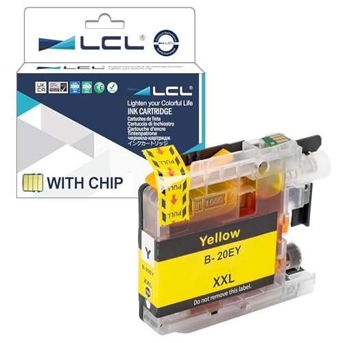 LCL Compatible Ink Cartridge Replacement for Brother LC20E LC20EY XXL MFC-J5920DW MFC-J985DW MFC-J775DW (1-Pack Yellow)