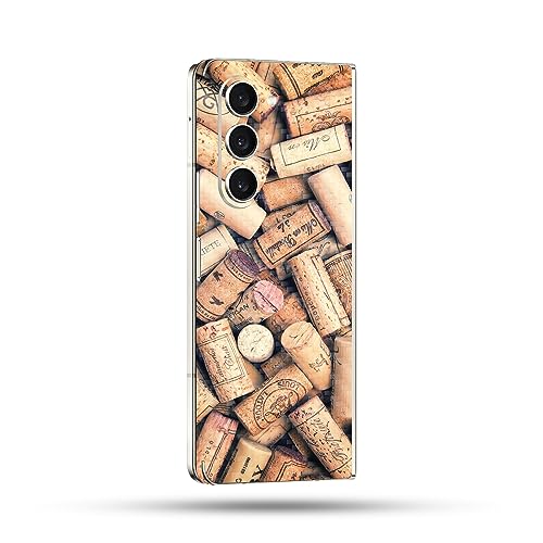 Image of MightySkins Carbon Fiber Skin Compatible with Samsung Galaxy Z Fold 5 Full Wrap - Corks | Protective, Durable Textured Carbon Fiber Finish | Easy to Apply, Remove, and Change Styles | Made in The USA