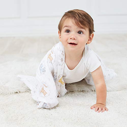 Image of aden + anais Disney Swaddle Blanket | Boutique Muslin Blankets for Girls & Boys | Baby Receiving Swaddles | Ideal Newborn & Infant Swaddling Set | Perfect Shower Gifts, 4 Pack, Winnie The Pooh