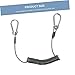 BESPORTBLE 2pcs Stainless Steel Lost Rope Buckle Retractable Leash for Trout Fishing Gear Key Lanyard Saltwater Tackle