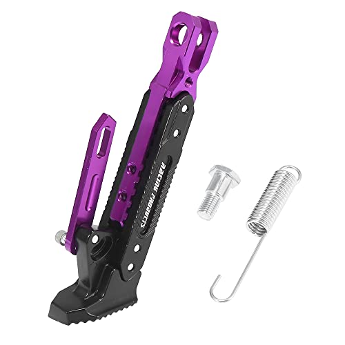 Motoforti Béquille universelle en alliage d'aluminium réglable pour pied de stationnement, accessoires de moto, violet