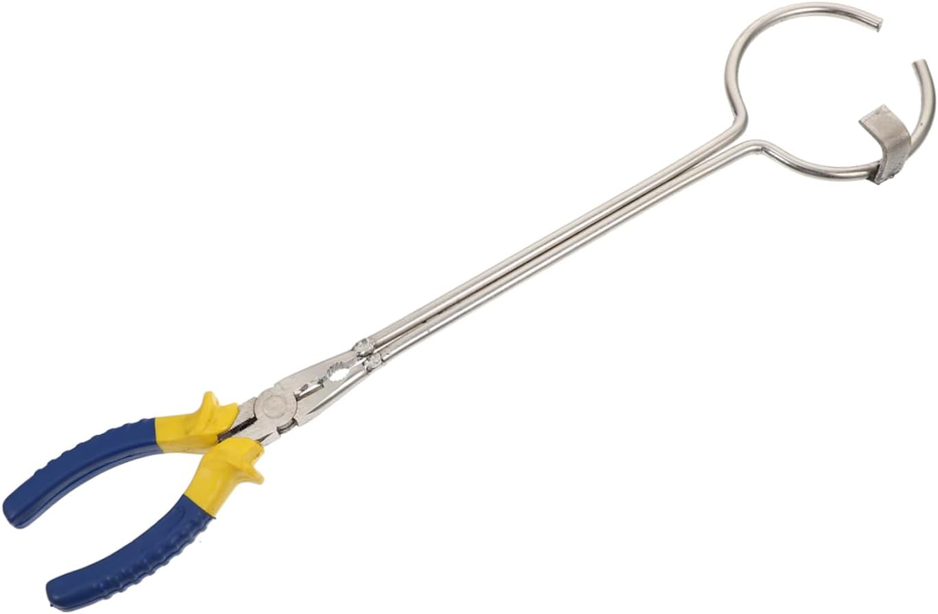 Zerodeko Long Crucible Tong Crucible Clamp for Melting Plier for Jewelry Making and Metal Casting Lightweight Easy to Use Tool for Foundry Applications