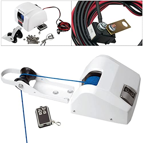 Kit salpa ancora marino con telecomando wireless, supporta fino a 11,3 kg, verricello resistente per barche da pesca e pontone