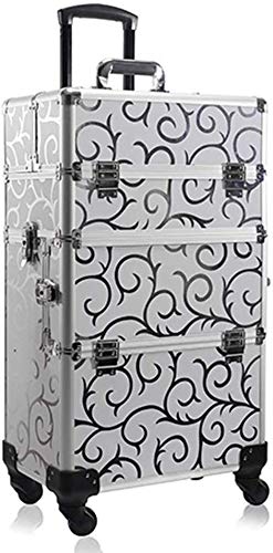 BYCDD Trolley Kosmetikkoffer Schminkkoffer, Schminkaufbewahrung Multikoffer Etagenkoffer Taschen Schönheit Make-up… – Bild 3