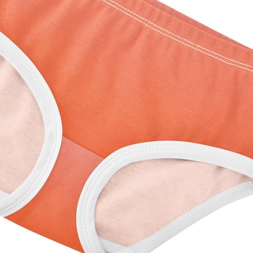 Joisal Cotton Toddler Underwear Floral Coral Pink Orange Red Gradient Panties for Girl Fun Kids Briefs Undies 2t4