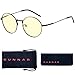 Gunnar Optiks Amber Lens Round Blue Light Blocking, Black, Adult