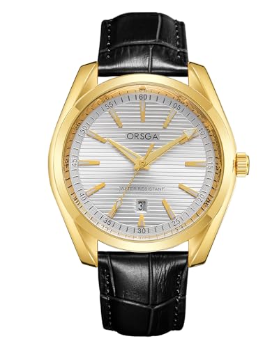 CIVO Montre Homme Bracelet Cuir: Noir Analogique Quartz Montre Bracelet Date Étanche Lumineuses - Minimaliste Montres Cadran Argent pour Travail Cadeau...