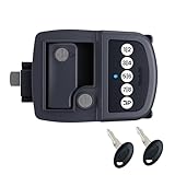 Bauer NE Bluetooth Keyless Entry Door Lock with Handle, Close Field Technology, Essential Camper Must Haves, Secure Trailer, Durable RV Door Latch, Convenient RV Lock Keyless Entry