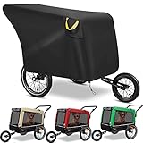 DISEÑO IMPERMEABLE SUPERIOR: El diseño de la banda elástica y el cordón elástico en la parte inferior puede mantener el funda remolque bicicleta perros y el remolque juntos, asegurando que el remolque de su bicicleta sea más fuerte en condiciones climáticas adversas. El diseño de cobertura del 100 % mantiene el remolque húmedo cuando llueve intensamente y mantiene seco el remolque de su bicicleta.