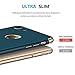 iPhone 7/8 Case, CROSYMX 3 in 1 Ultra Thin and Slim Hard Case Coated Non Slip Matte Surface with Electroplate Frame for Apple iPhone 7/8 (4.7'') - Dark Green