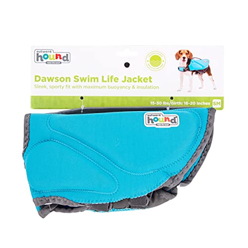 Outward Hound Colete salva-vidas azul para cães Dawson, pequeno