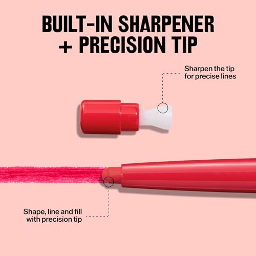 Revlon Colorstay Lip Liner Makeup with Built-in-Sharpener, Longwear Rich Medium Brown-Nude Shade, Smooth Application, 630 Nude, 0.01 oz - Image 6