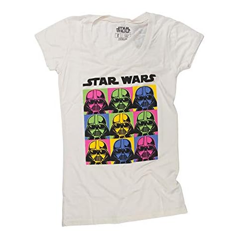 Star Wars Darth Vader Kawaii Pop Boxes Juniors Cream White T-Shirt Cover