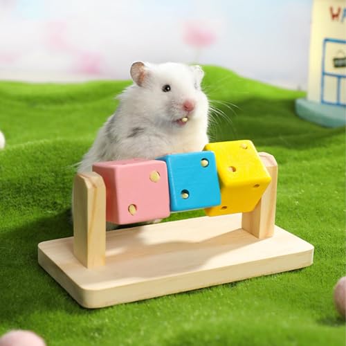 MANON ROSA Hamster Toys Foraging Enrichment Toy for Real Hamster Interactive Puzzle Hide Treats for Syrian Dwarf Guinea Pig Rats Hedgehog Chinchilla Small Animals