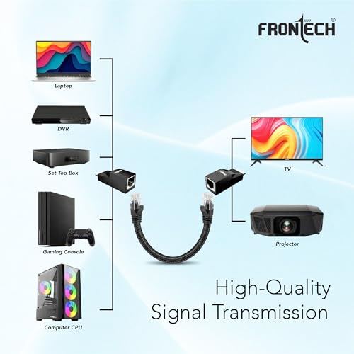 Image of Frontech HDMI Extender 30M | Full HD 1080p@60Hz | HDMI Over Cat5e /Cat6 | Plug & Play | No Power Required | Wide Compatibility | 2 Year Warranty (NC-0080)