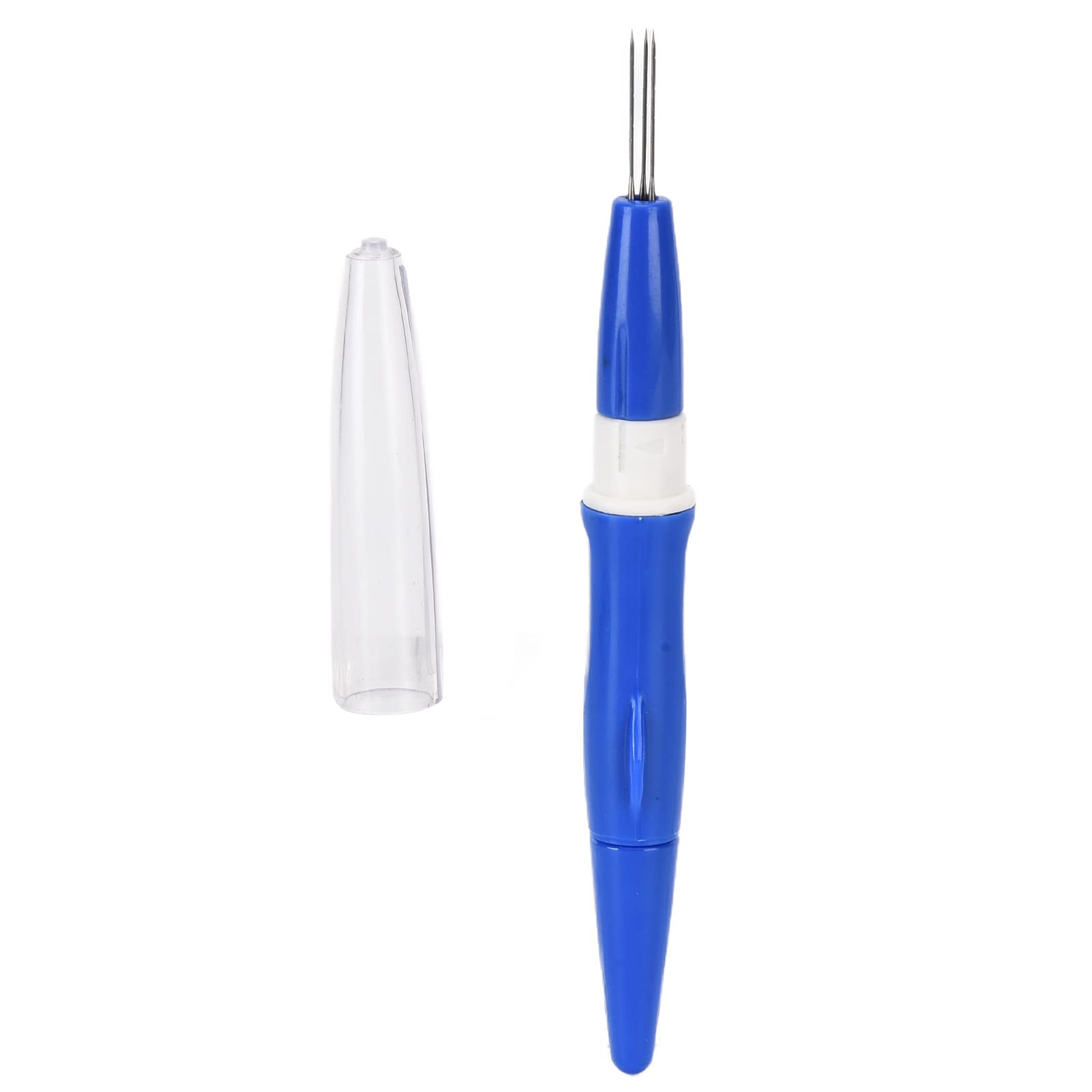 Pen Style Needle Felting Tool, 3 Pcs DIY Felting Needles Ergonomically Designed Handle Wool Felt Essential Tool, Felting Starter for DIY Patchwork Craft, Patterns(Blue)