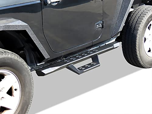 Estribos tubulares APS estilo drop steps para Jeep Wrangler JK