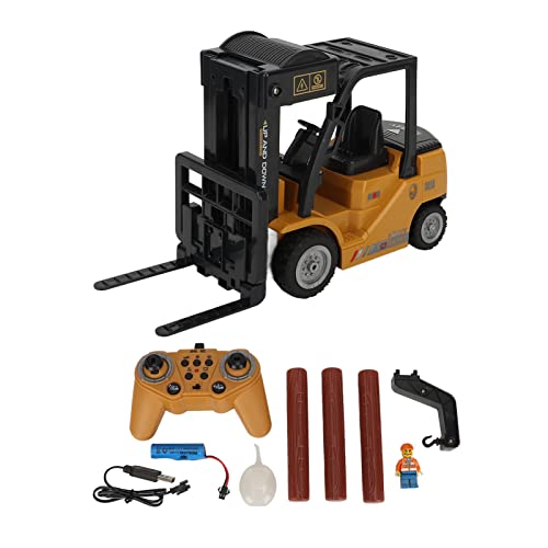 Ozgkee 2.4 GHz RC Carretilla elevadora Carretilla Elevadora Aerosol Realista Resistencia al Impacto RC Vehículo de Construcción Coche de Juguete Eonal Juguete Niños Niñas