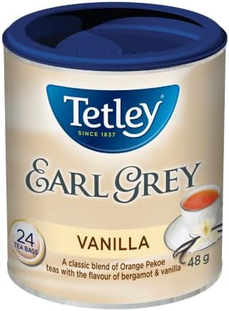 Tetley Tea Earl Grey Vanilla 24 Round Tea Bags
