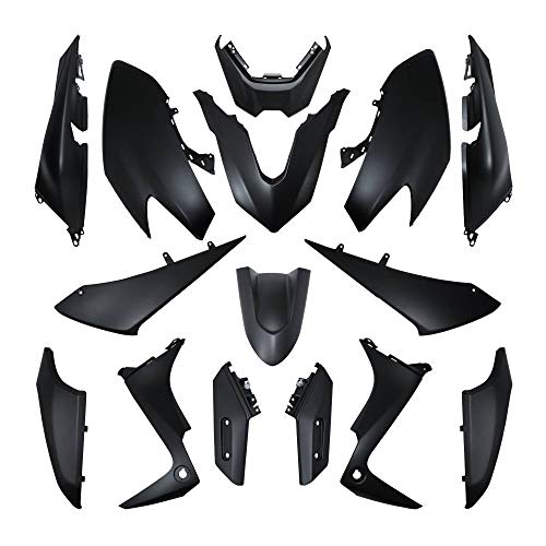Kit carrosserie carénage maxiscooter Yamaha 530 Tmax 2017-2019 noir mat 15 pièces