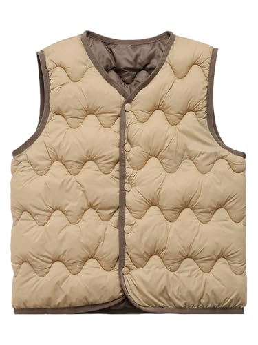 Toddlers Quilted Down Vest Little Girls Padded Puffer Waistcoat Jacket Fall Winter Warm Gilet Outerwear