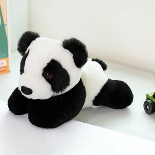 Image of Mirada Floppy Panda Soft Toy - Black & White Plush Stuffed Animal for Kids & Girls 21cm