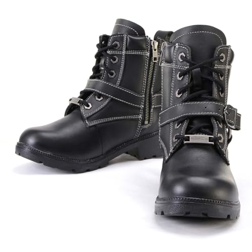 Image of Milwaukee Leather Women's Premium Leather Motorcycle Harness Boots Collection MBL - 9.5