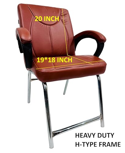 Image of Relaxation Chair Made up of Strong and Durable Frame Home Chair Modern Design for Comfort Seating (1, Brown, H Type Frame)