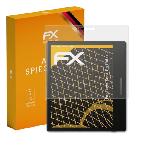 atFoliX Screen Protector compatible with Onyx Boox Go Color 7 Screen Protection Film, anti-reflective and shock-absorbing FX Protector Film (2X)