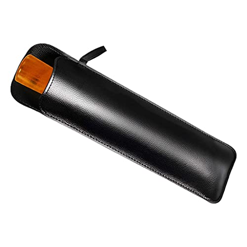 JAGTRADE Umbrella Cover High-end Black PU Leather Umbrella Cover Portable Waterproof Umbrella Storage Pocket Water Absorbent Umbrella Bag, 33x12.5cm